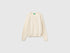 Benetton Creamy White Girls Wool Blend Cardigan SKU: 1LU4C501D_0R2 Image 01