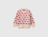 Benetton Soft Pink Girls Sweater with Heart Inlay SKU: 1OHHH103D_902 Image 01