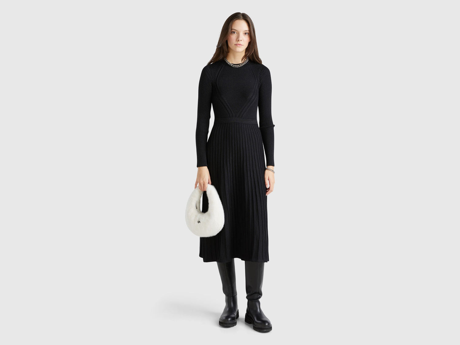 benetton knitted dress Buy Knit Dress with Lurex