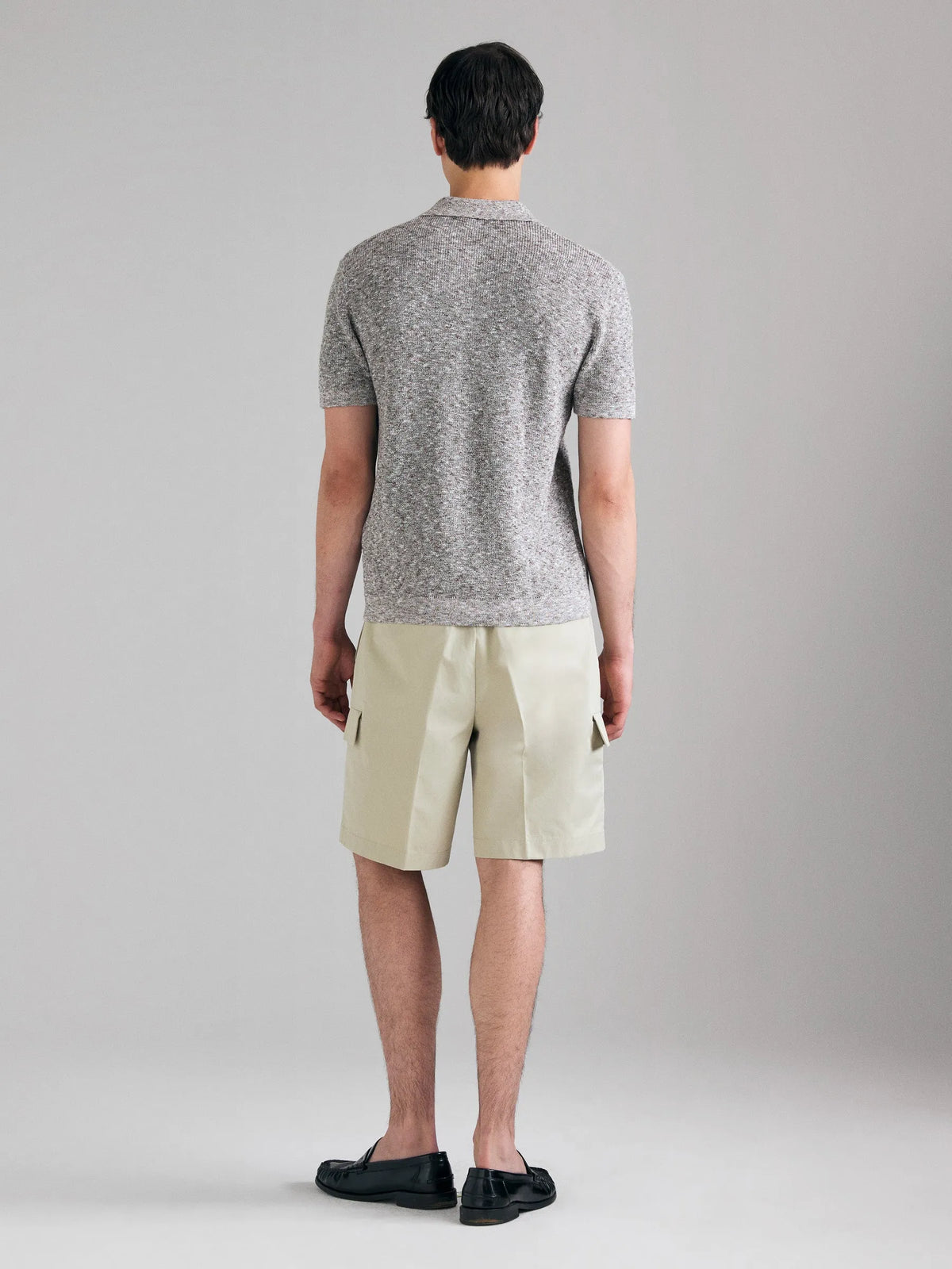 Sisley Light gray Men Knitted Polo Shirt SKU: 1U7XS300T_718 Image 02