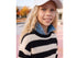 Benetton Black Girls Two-Tone Striped Sweater SKU: 1UWVQ10AF_901 Image 01