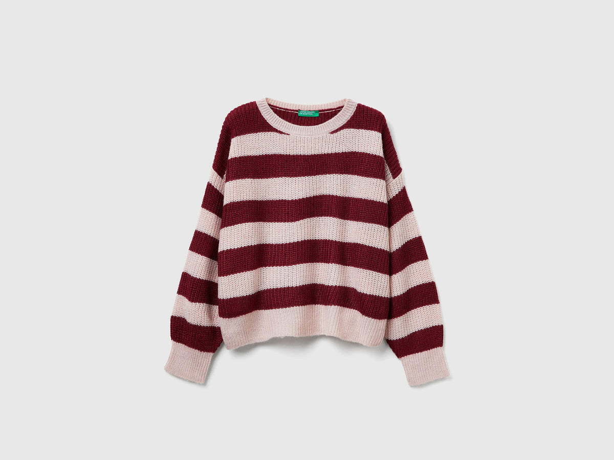 Benetton_Soft Pink_Striped Sweater_1Z8SQ108X_12U_01