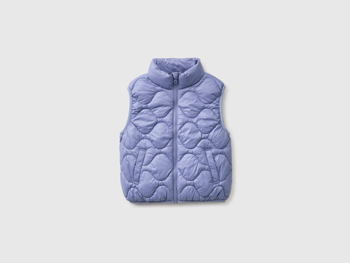 Benetton Violet Girls Padded Sleeveless Jacket SKU: 21INCJ01A_19J Image 02