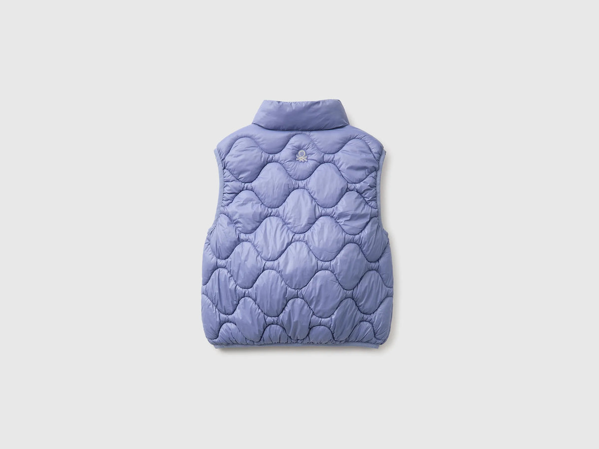Benetton Violet Girls Padded Sleeveless Jacket SKU: 21INCJ01A_19J Image 03
