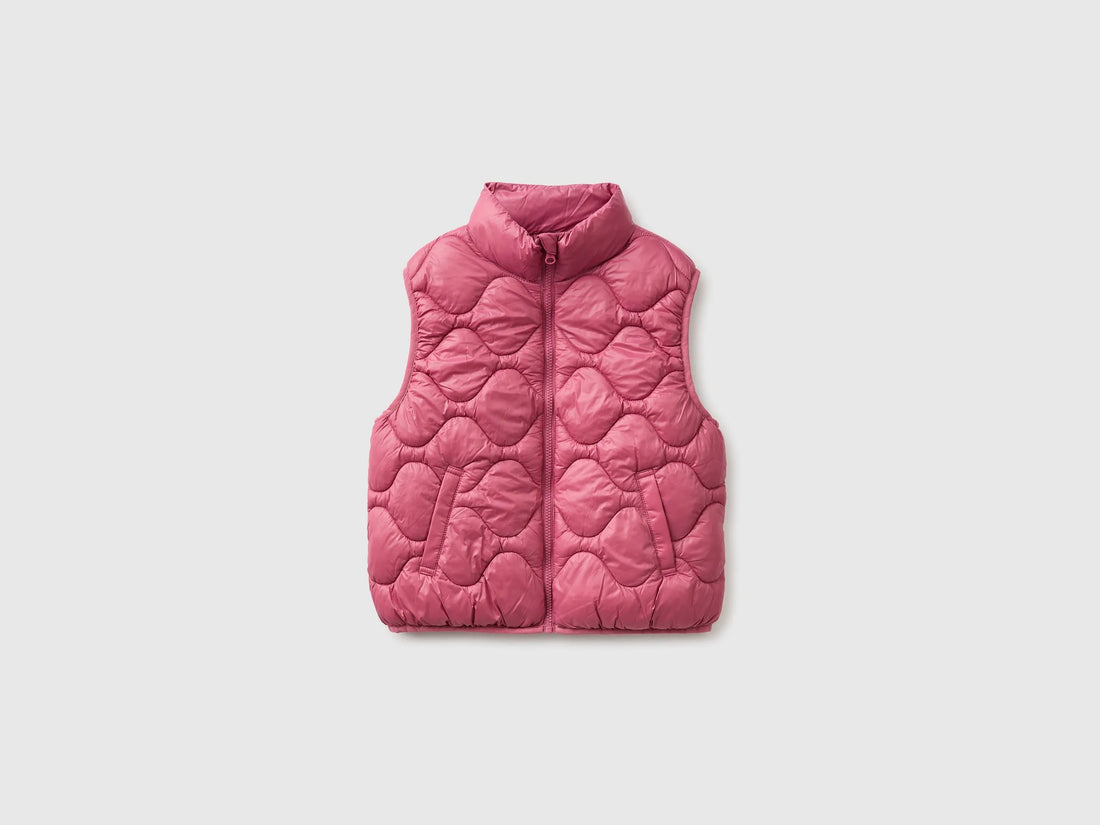 Benetton Fuchsia Girls Padded Sleeveless Jacket SKU: 21INCJ01A_2J4 Image 01