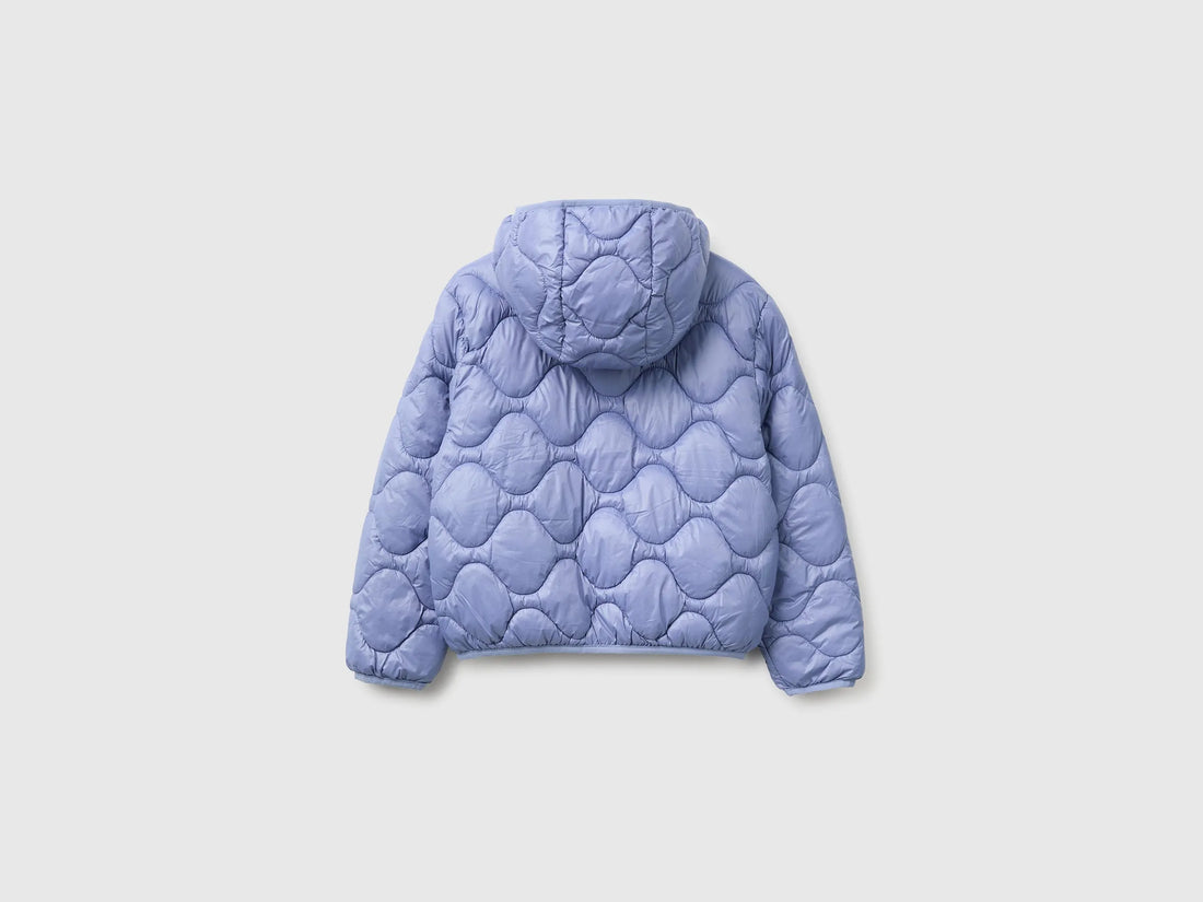 Benetton Violet Girls Padded Jacket with Hood SKU: 21INCN07F_19J Image 02