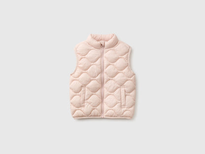 Benetton Soft Pink Girls Padded Sleeveless Jacket SKU: 21INGJ00T_08Q Image 01