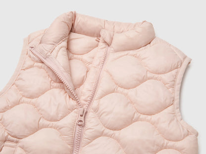 Benetton Soft Pink Girls Padded Sleeveless Jacket SKU: 21INGJ00T_08Q Image 03