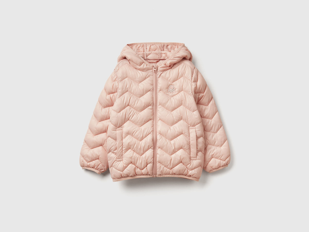 Benetton_Soft Pink_Padded Jacket with Hood_21INGN02Z_12U_01