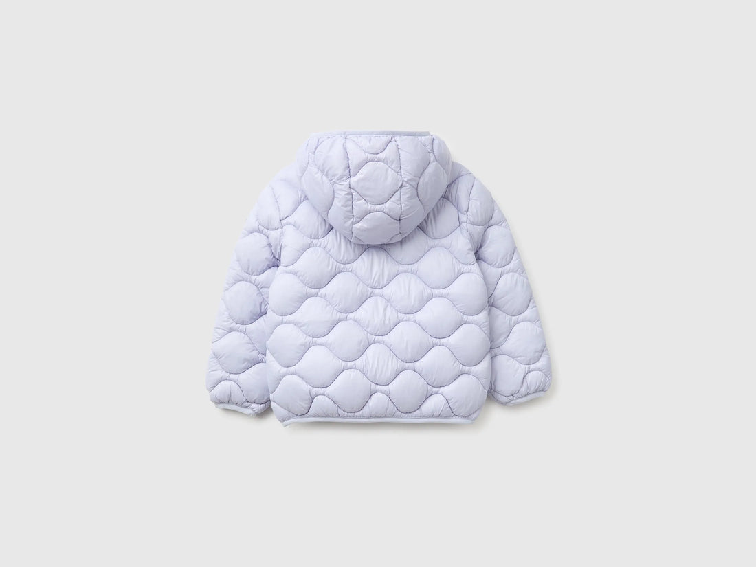 Benetton Lavender Girls Padded Jacket with Hood SKU: 21INGN04M_19B Image 02