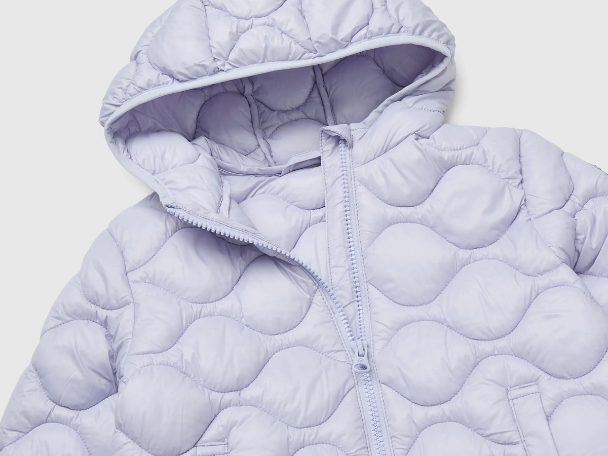 Benetton Lavender Girls Padded Jacket with Hood SKU: 21INGN04M_19B Image 03