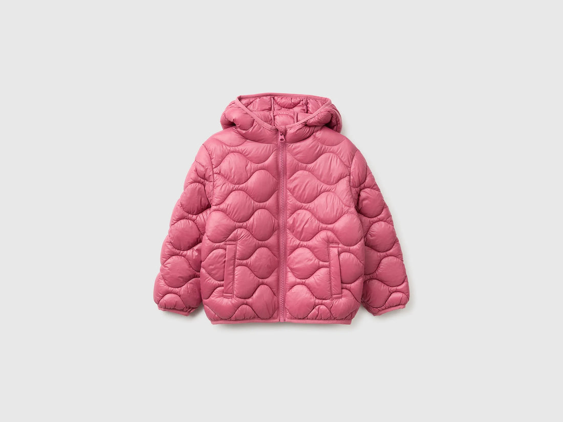 Benetton Fuchsia Girls Padded Jacket with Hood SKU: 21INGN04M_2J4 Image 01
