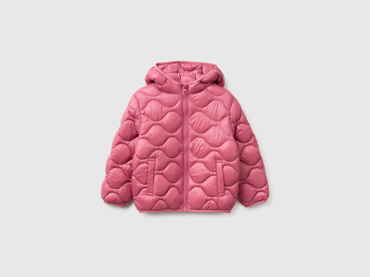 Benetton Fuchsia Girls Padded Jacket with Hood SKU: 21INGN04M_2J4 Image 01