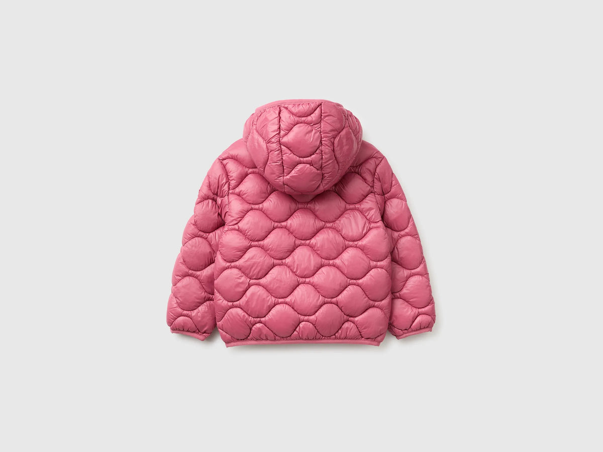 Benetton Fuchsia Girls Padded Jacket with Hood SKU: 21INGN04M_2J4 Image 02