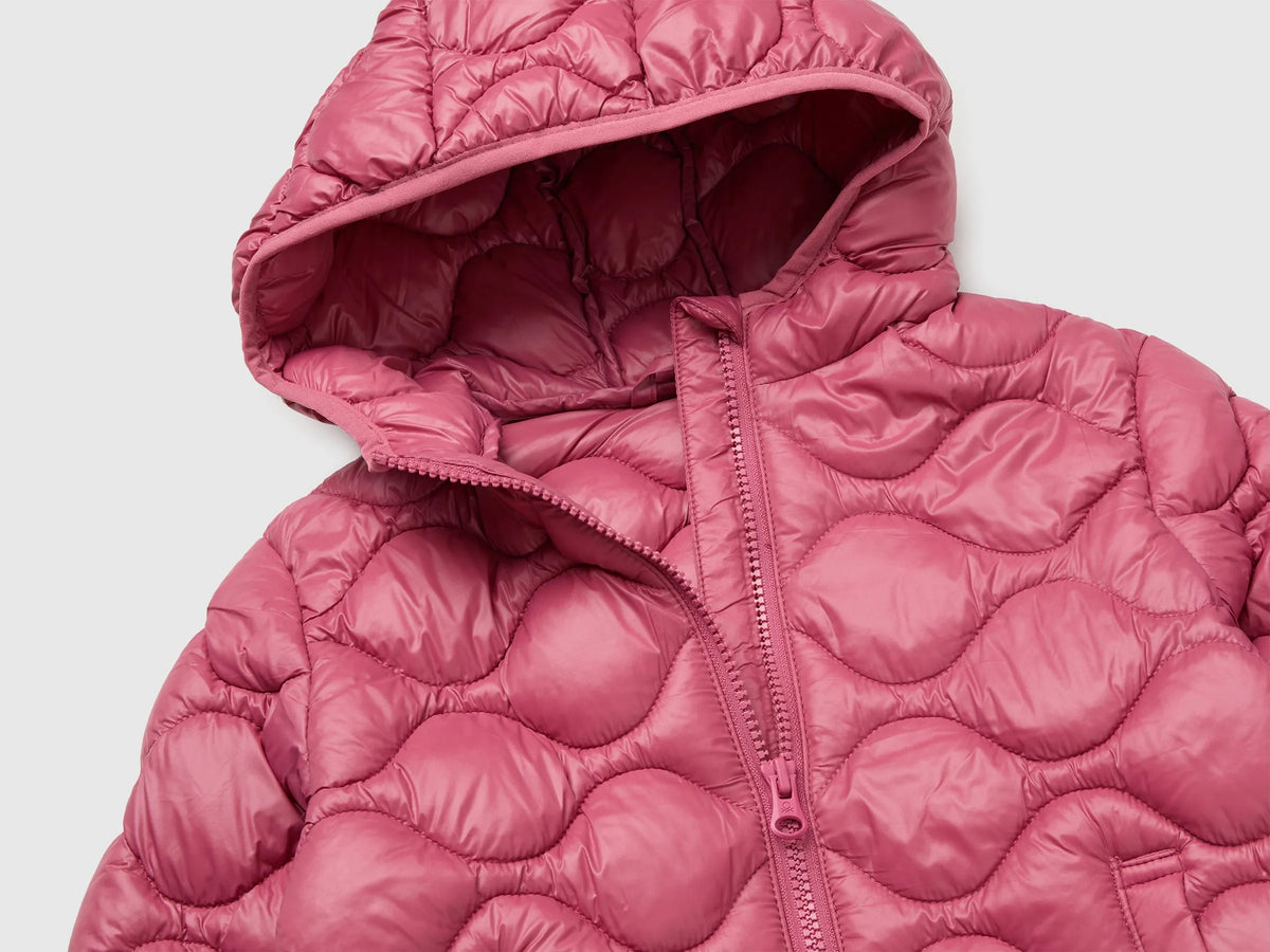 Benetton Fuchsia Girls Padded Jacket with Hood SKU: 21INGN04M_2J4 Image 03