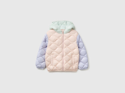 Benetton Soft Pink Girls Padded Jacket with Hood SKU: 21INGN04M_901 Image 01