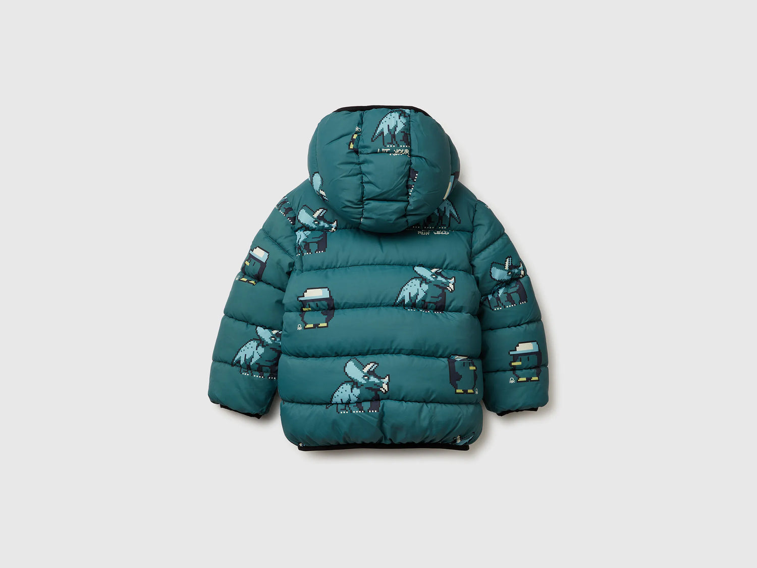 Benetton_Turquoise_&quot;Rain Defender&quot; Patterned Jacket_23ANGN047_69P_02