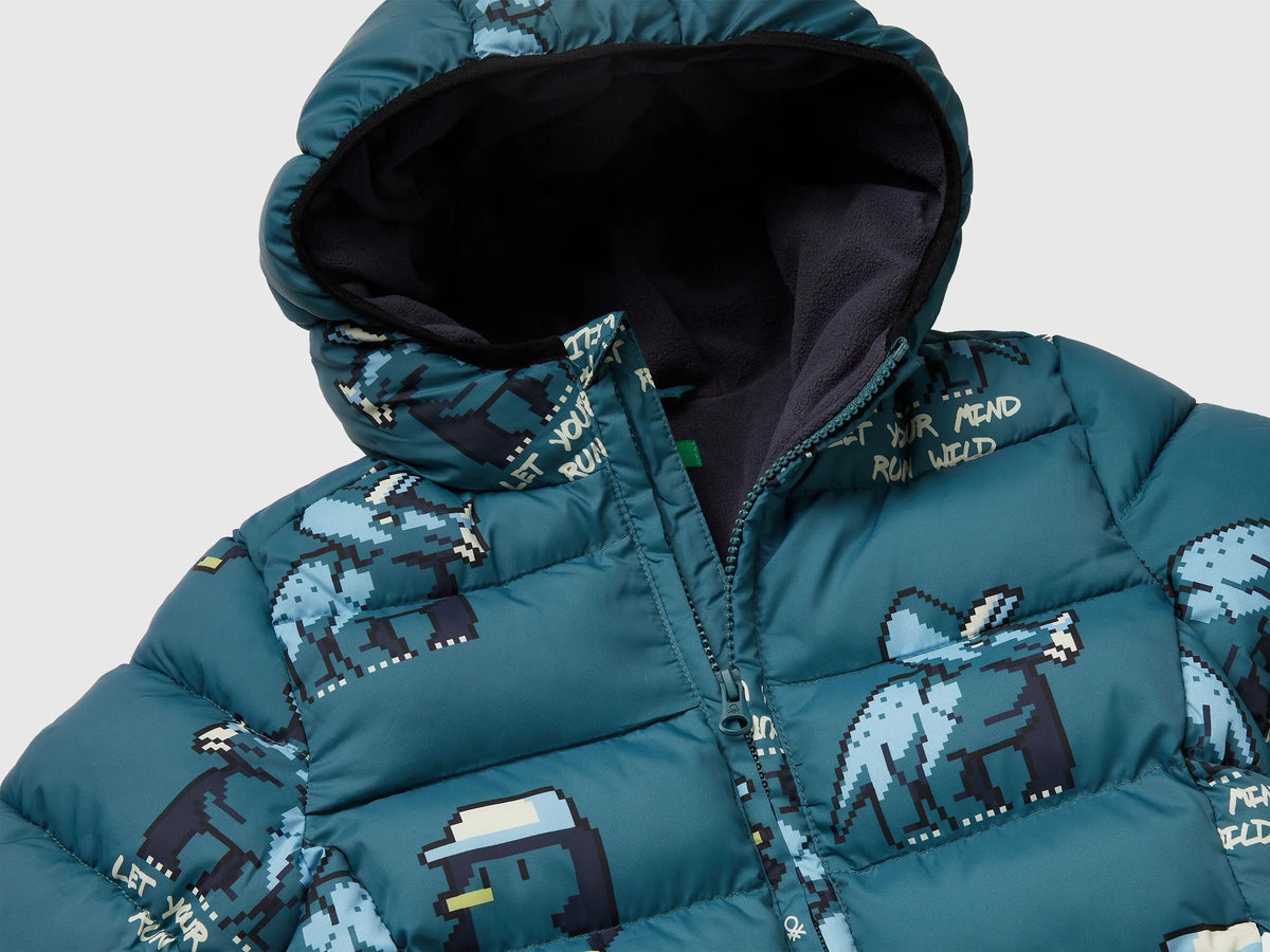 Benetton_Turquoise_"Rain Defender" Patterned Jacket_23ANGN047_69P_03