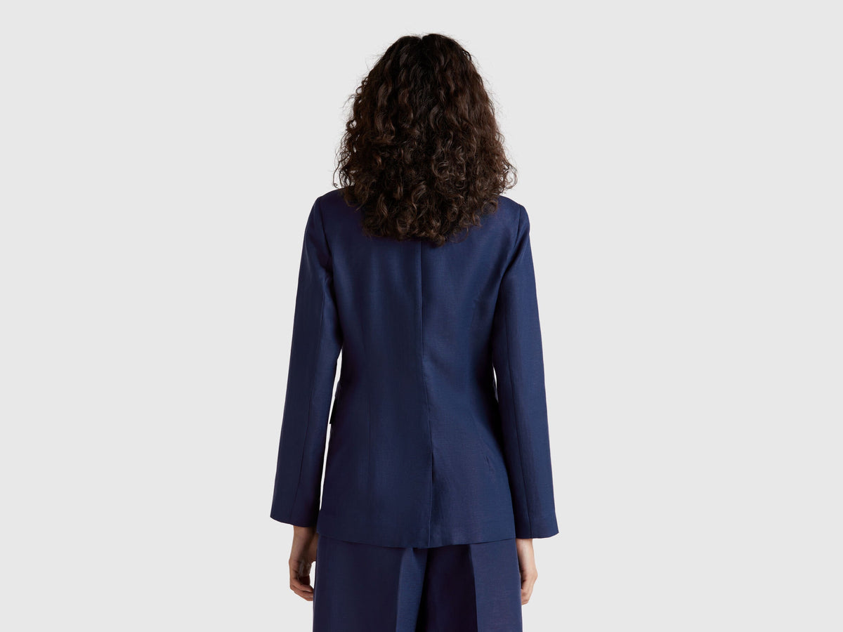 Benetton_Blazer in Linen Blend_25BVDW036_252_02