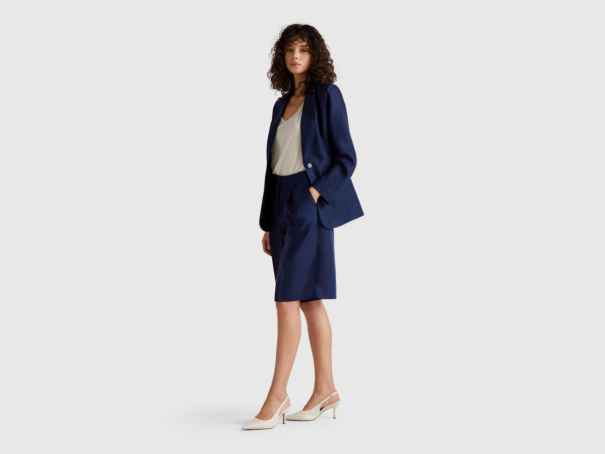Benetton_Blazer in Linen Blend_25BVDW036_252_03