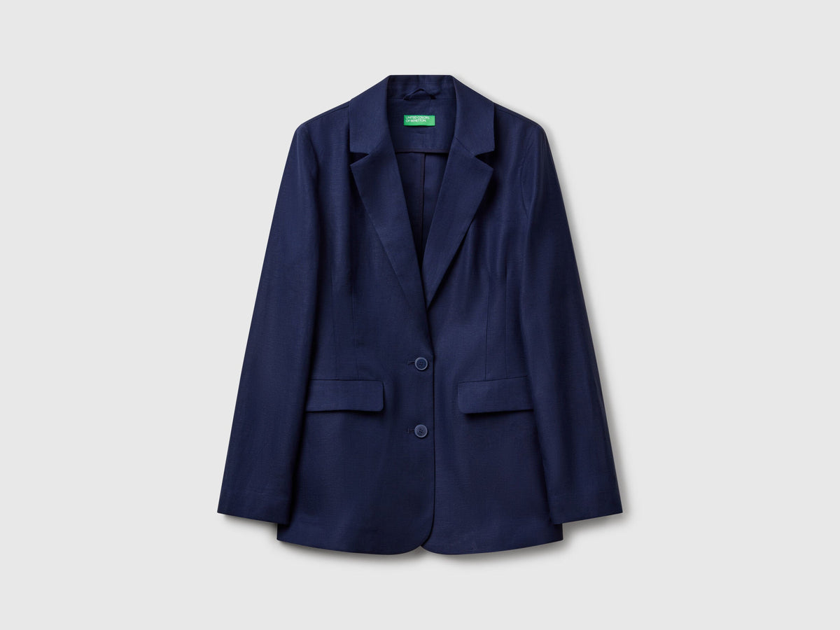 Benetton_Blazer in Linen Blend_25BVDW036_252_04
