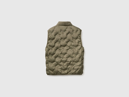Benetton Military Green Men Padded Sleeveless Jacket SKU: 25VFUJ00X_1Z9 Image 02
