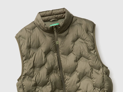 Benetton Military Green Men Padded Sleeveless Jacket SKU: 25VFUJ00X_1Z9 Image 03