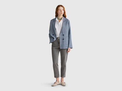 Benetton_Double-Breasted Jacket in Linen Blend_265XDW035_903_03