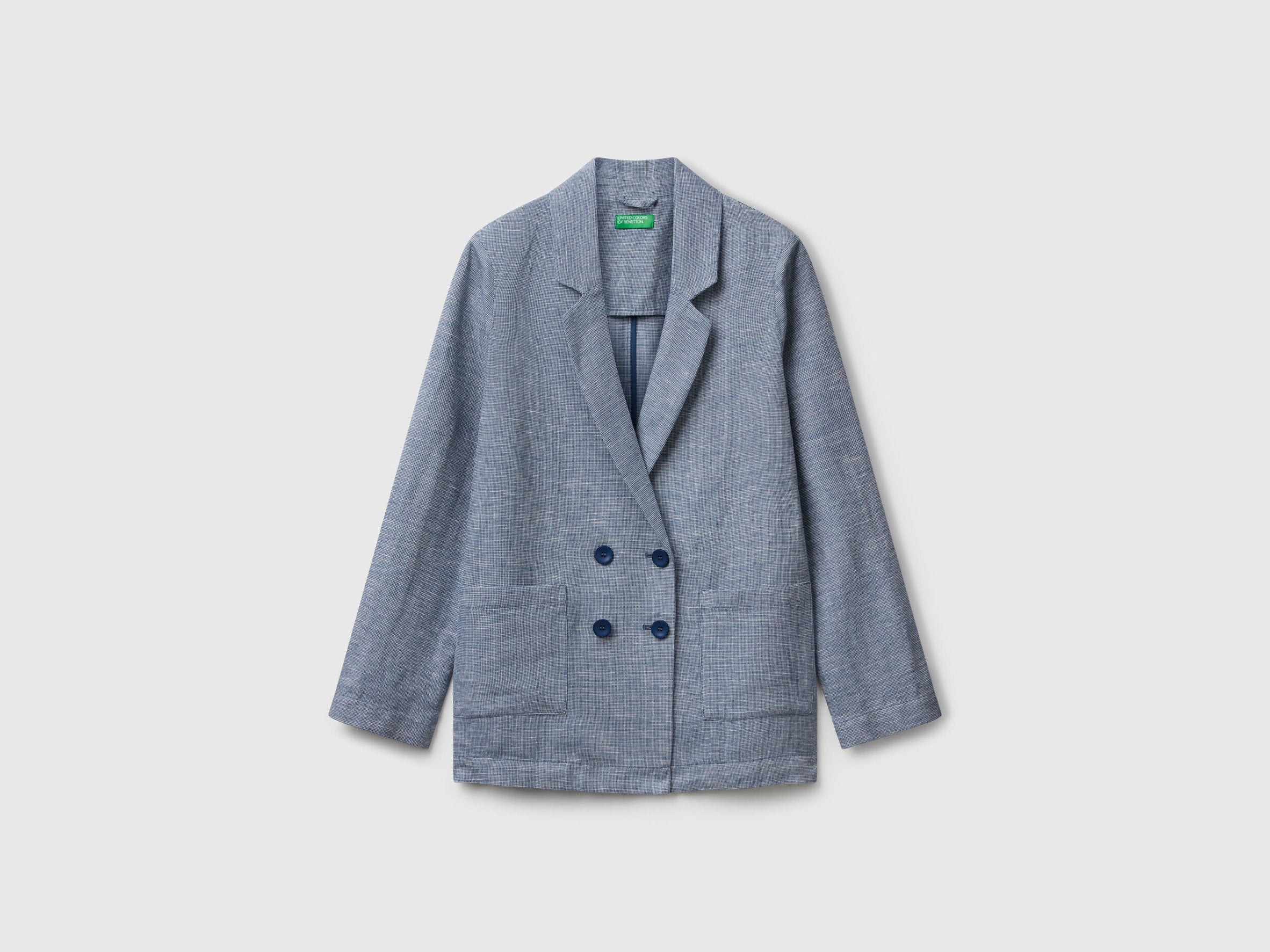 Benetton_Double-Breasted Jacket in Linen Blend_265XDW035_903_05