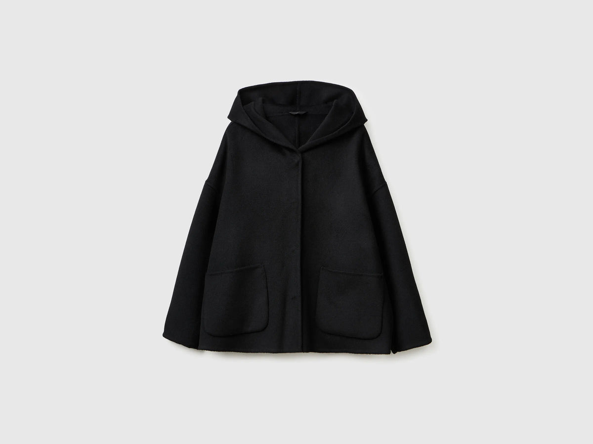 Benetton_Black_Jacket with Hood in Wool Blend_28F7DN08M_100_05
