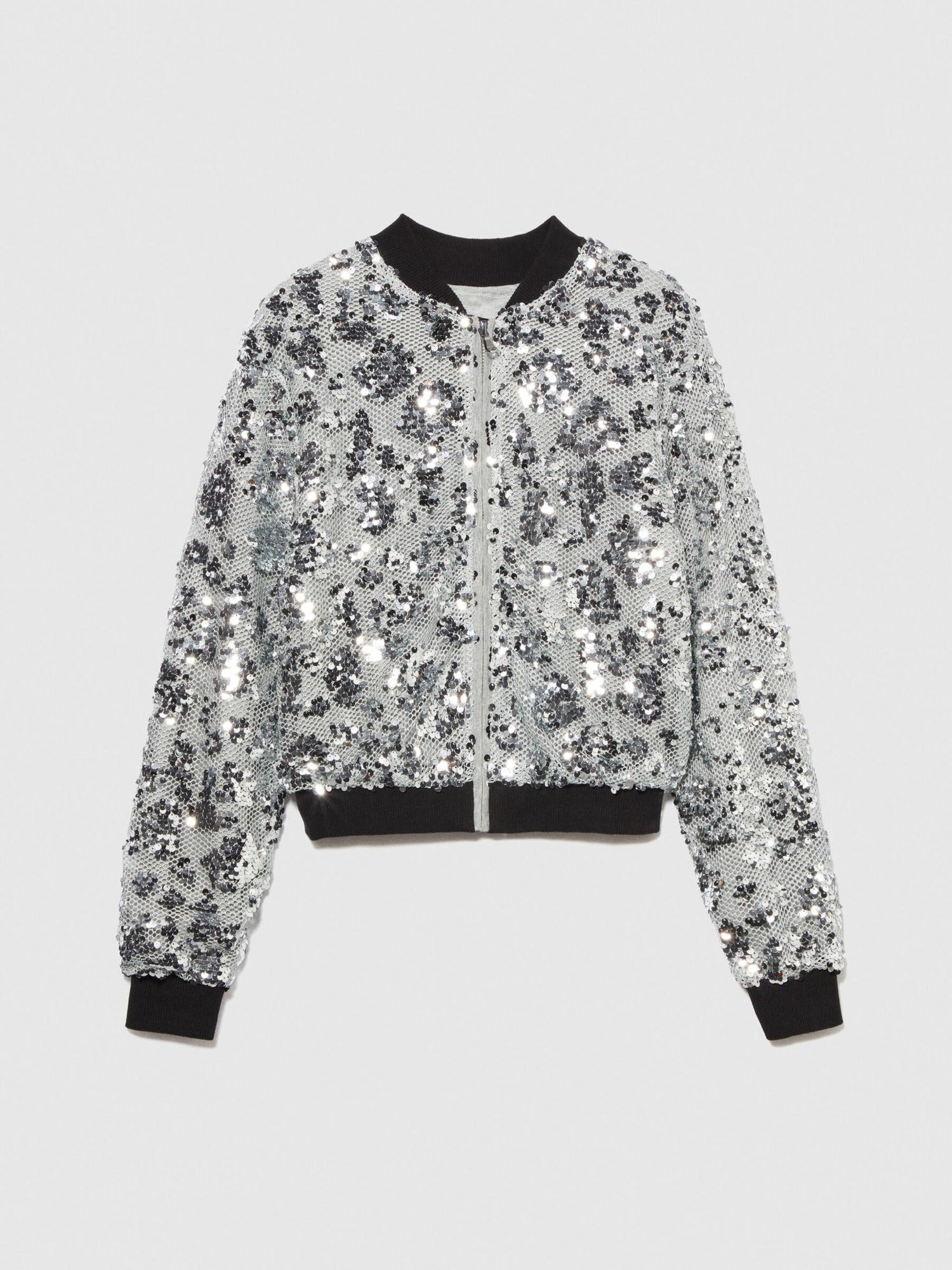 Bomber Jacket With Mesh And Sequins_294SYN00X_901_01