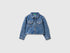 Benetton Blue Girls Denim Jacket with Embroidery SKU: 2985GN04K_901 Image 01
