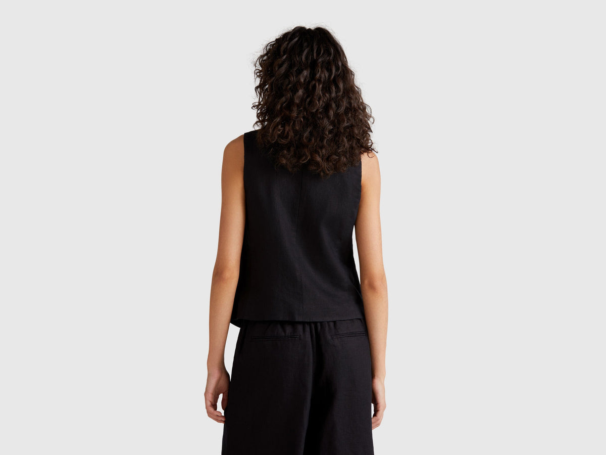 Benetton_Pure Linen Vest_2AGHDJ00G_100_02
