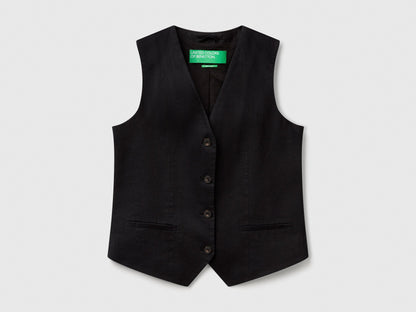 Benetton_Pure Linen Vest_2AGHDJ00G_100_04