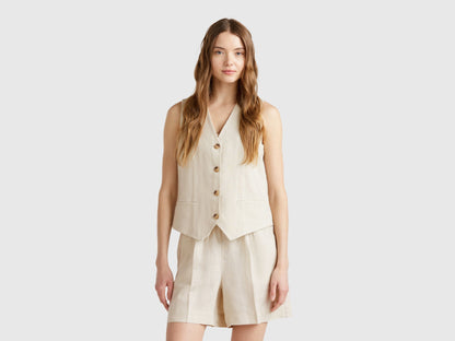 Benetton_Pure Linen Vest_2AGHDJ00G_152_01