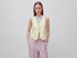 Benetton Yellow Women 100% Linen Vest SKU: 2AGHDJ014_198 Image 01