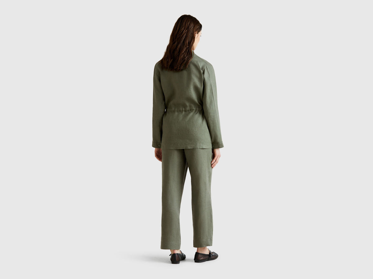 Benetton_Jacket with Drawstring in Pure Linen_2AGHDN07Q_20W_02
