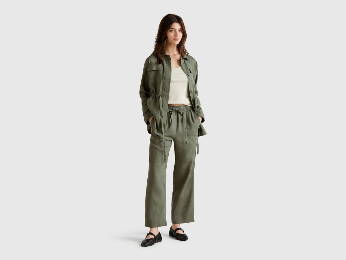 Benetton_Jacket with Drawstring in Pure Linen_2AGHDN07Q_20W_03