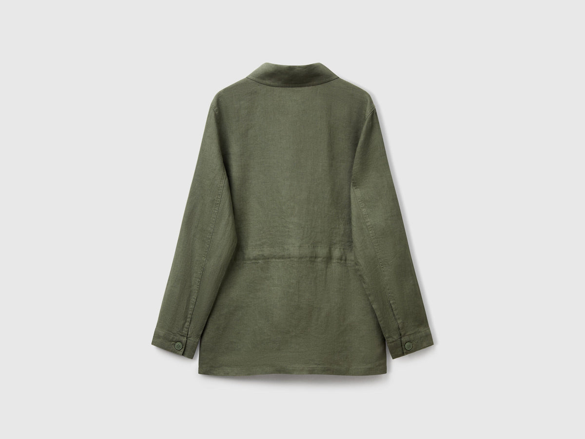 Benetton_Jacket with Drawstring in Pure Linen_2AGHDN07Q_20W_05