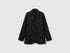 Benetton Black Women Blazer in Pure Linen SKU: 2AGHDW00R_100 Image 01