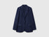 Benetton Dark Blue Women Blazer in Pure Linen SKU: 2AGHDW00R_252 Image 01