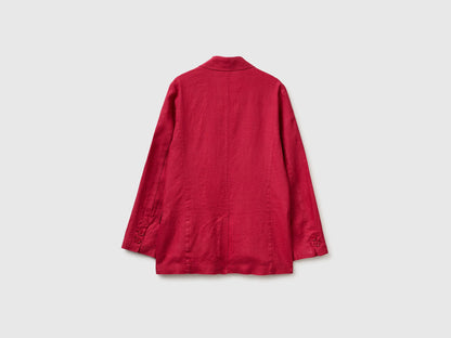 Benetton Strawberry Women Pure Linen Blazer SKU: 2AGHDW00R_2G1 Image 02