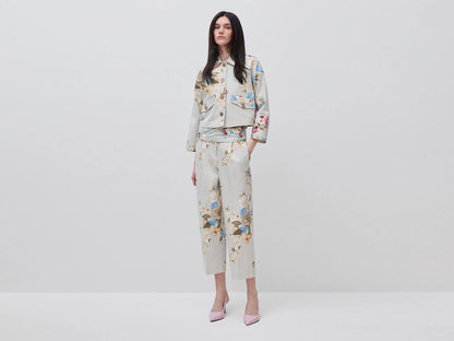 Benetton Light Green Women Floral Jacket SKU: 2H3UDN09T_67F Image 03