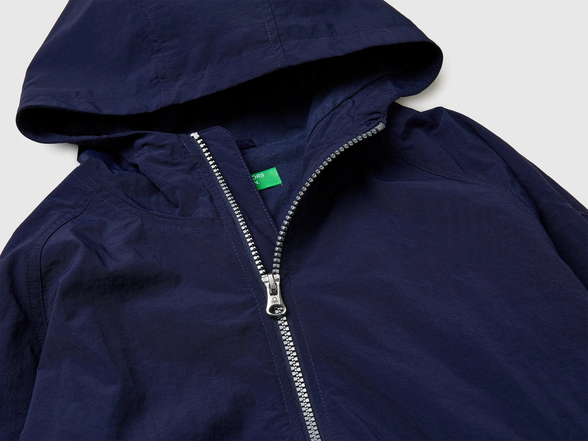 Benetton Dark blue Boys Nylon Jacket SKU: 2IGGCN06Z_252 Image 03