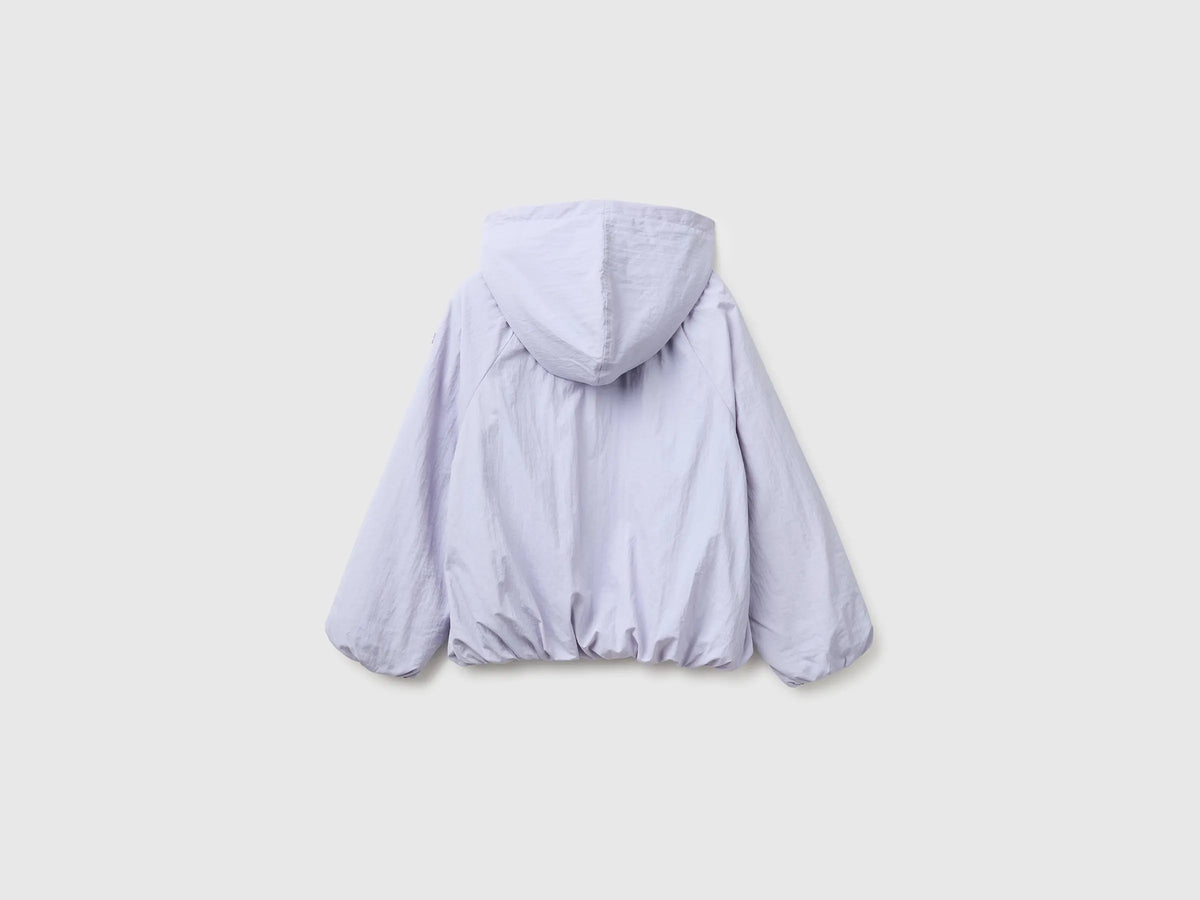Benetton Lavender Girls Oversized Nylon Jacket SKU: 2IGGCN07E_19B Image 02