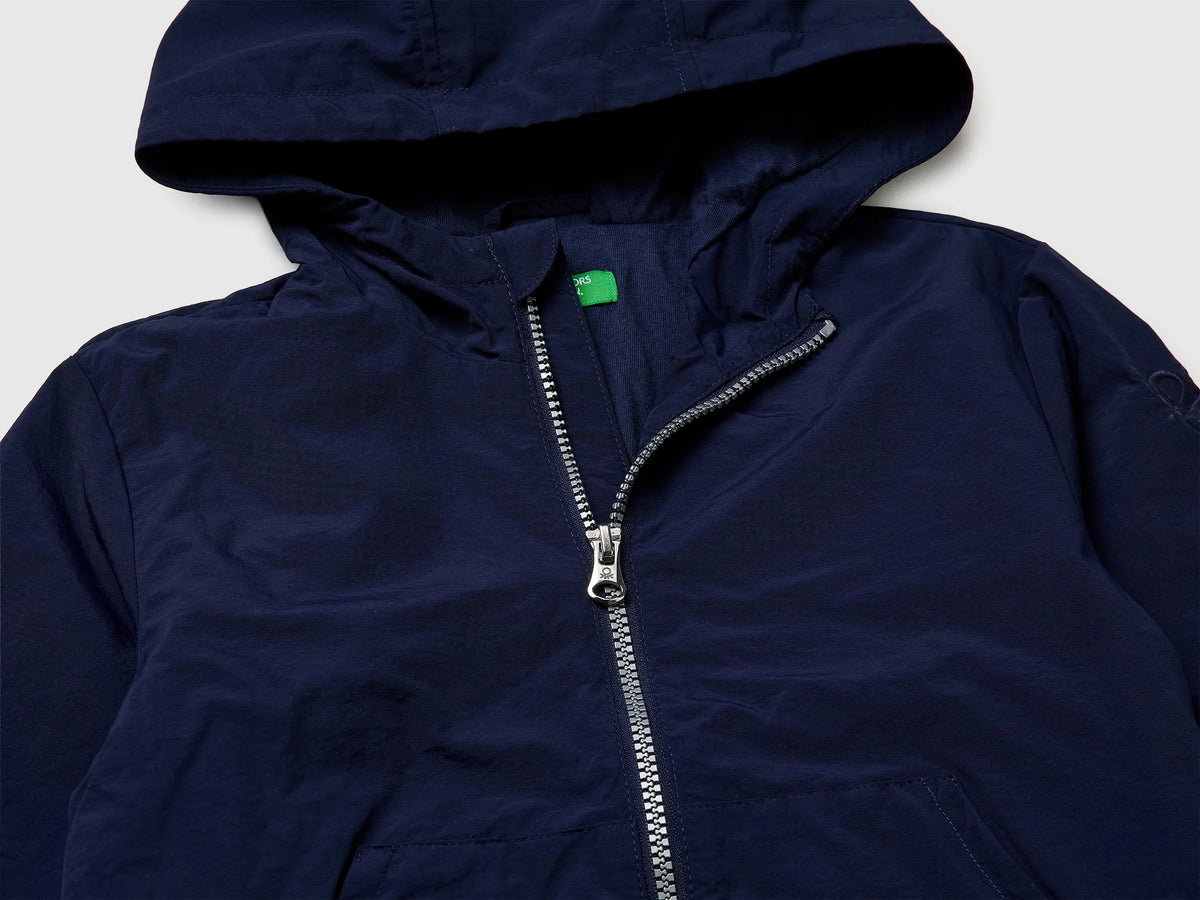 Benetton Dark blue Boys Rain Defender Nylon Jacket SKU: 2IGGGN049_252 Image 03