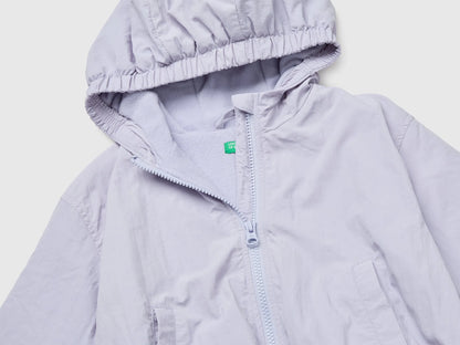 Benetton Lavender Girls Nylon Jacket with Hood SKU: 2IGGGN04L_19B Image 03