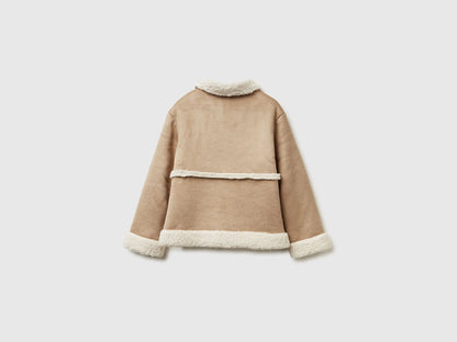 Benetton_Beige_Jacket with Suede Look Collar_2JLACN06V_901_02