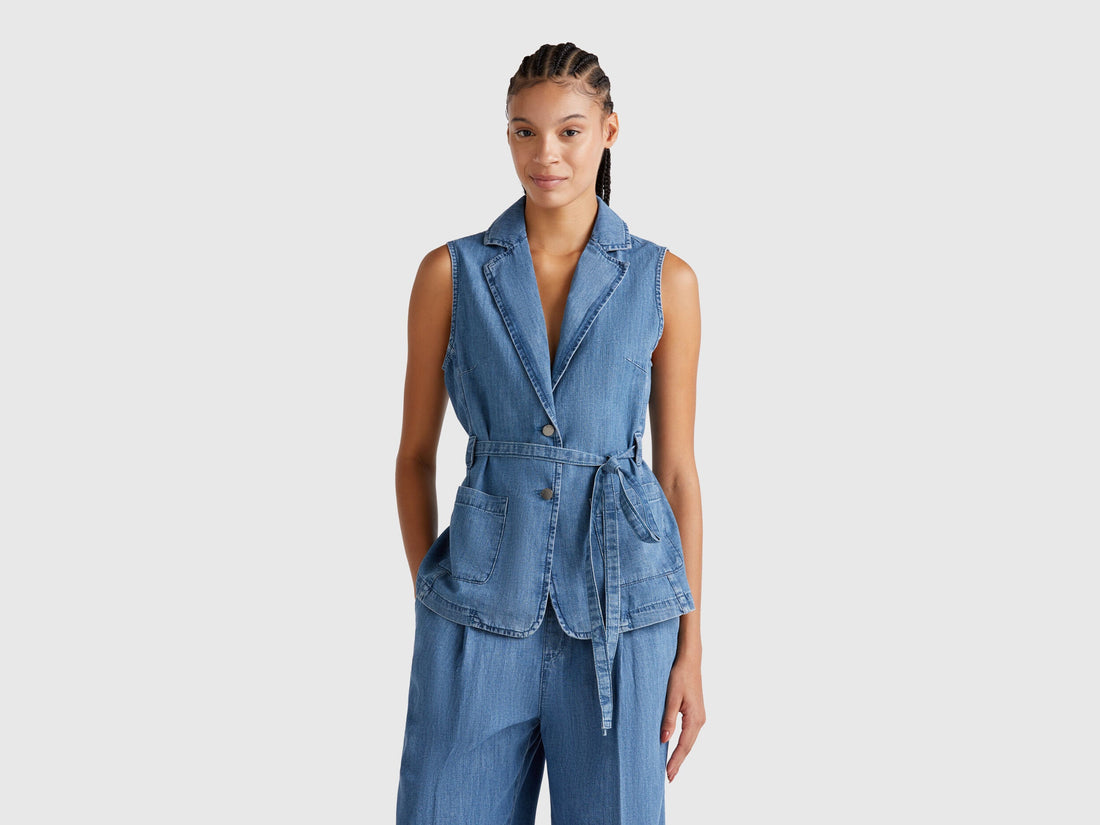 Benetton_Vest in Chambray_2KOWDJ00Z_902_01