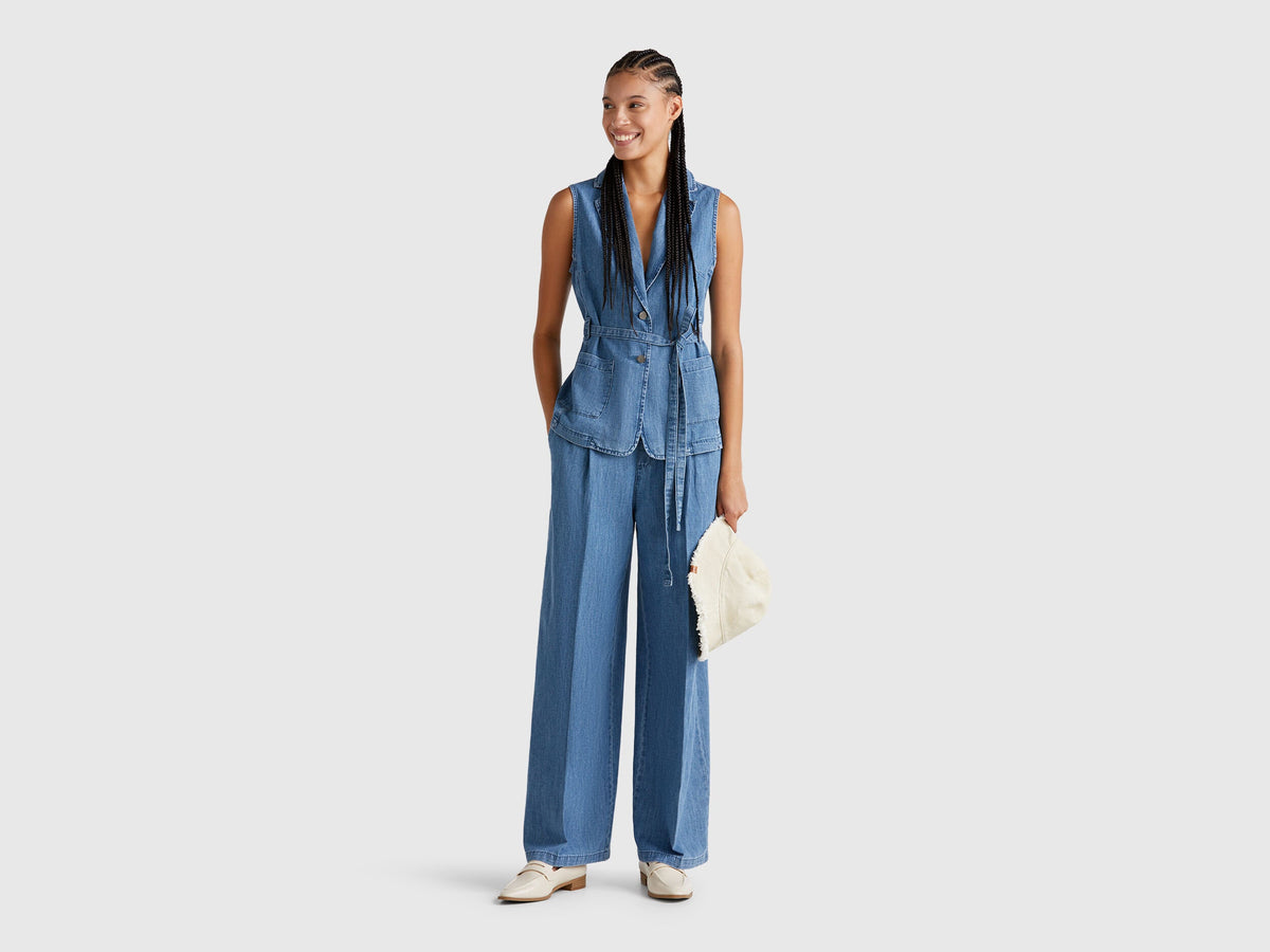 Benetton_Vest in Chambray_2KOWDJ00Z_902_03
